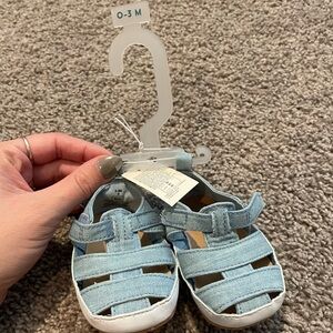 Blue Old Navy baby sandals